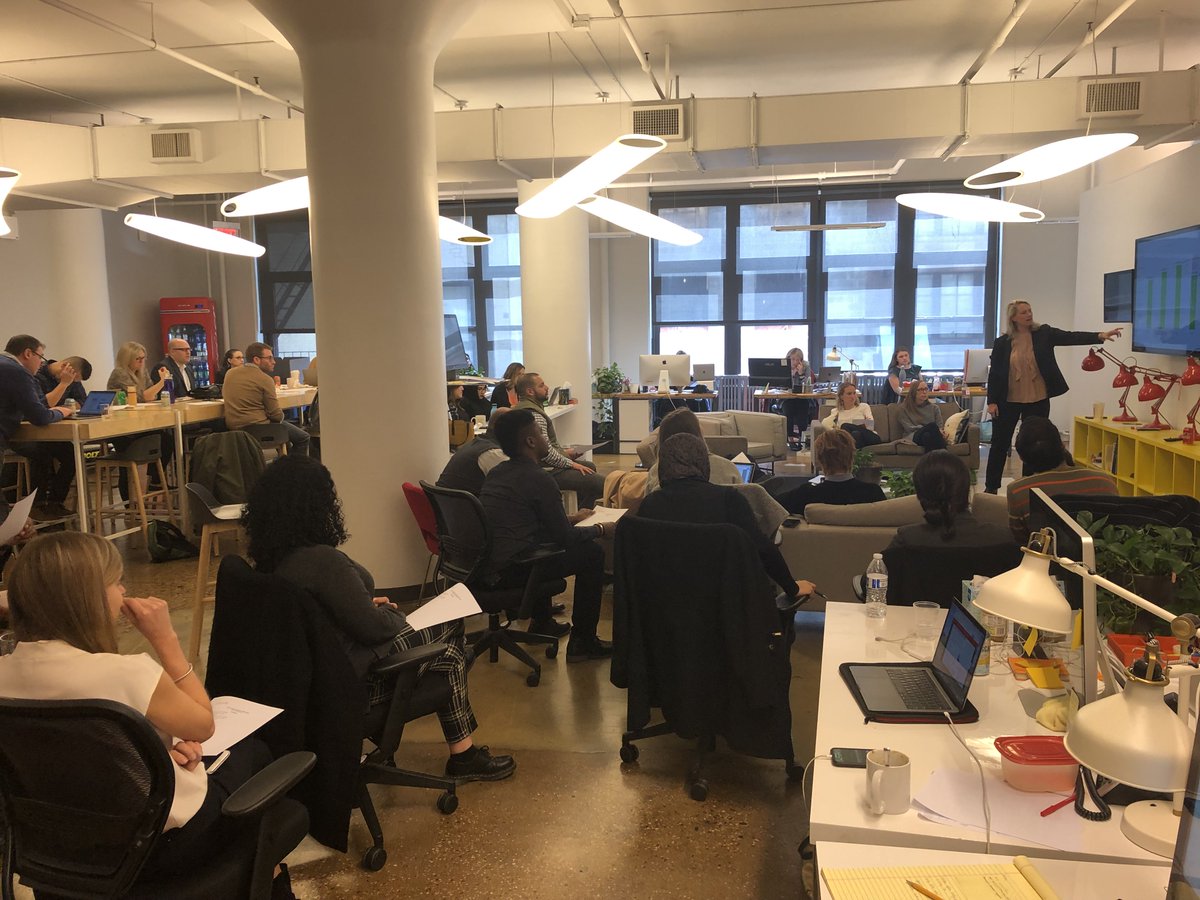 TeamAvoq's tweet photo. This week, Kivvit #NY + #NJ teams gathered to hear from Marissa Shorenstein, of AT&amp;T, who shared industry insights and her experiences in public affairs &amp; comms. The teams also had a chance to catch up on recent client wins and new innovative tools. #InsideKivvit https://t.co/dgssbXde1p