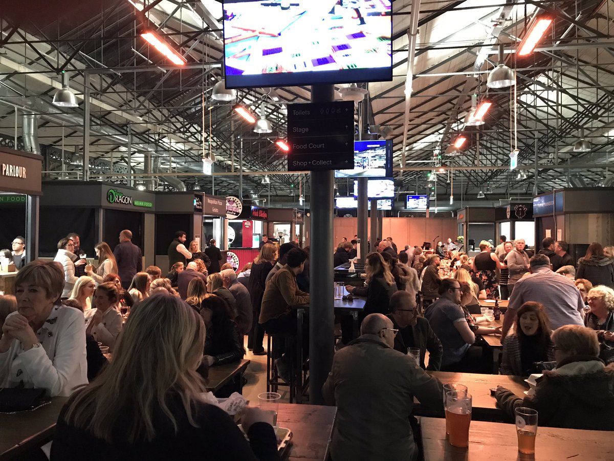 CardwellScott's tweet photo. 8pm on a Friday and Doncaster’s wool market is packed. Just shows what having a high quality ambition for regeneration can achieve 
Priceless !!! @MyDoncaster #doncasterisgreat https://t.co/kfhBViW1Tk