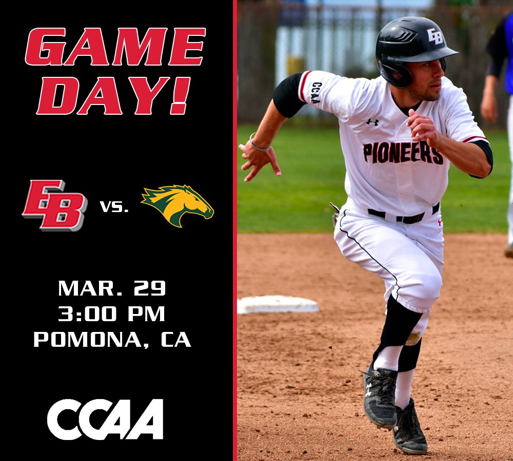EastBayPioneers's tweet photo. BASE | @CSUEB_Baseball is back in action this afternoon to open a four-game series on the road at @cppbroncos at 3 pm!
Watch live: https://t.co/SKVgqvc0wp
Stats: https://t.co/IlX3s7Qcu5
#CCAAbase https://t.co/UGmASyRouu