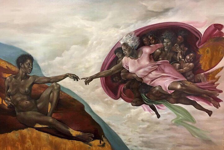 FemmeSapiens's tweet photo. Harmonia Rosales, una #artista que reinterpreta pinturas clásicas desde su perspectiva de mujer negra. Aquí os dejamos una entrevista :) https://t.co/1cuWteftdQ https://t.co/iu8A3JcIAm