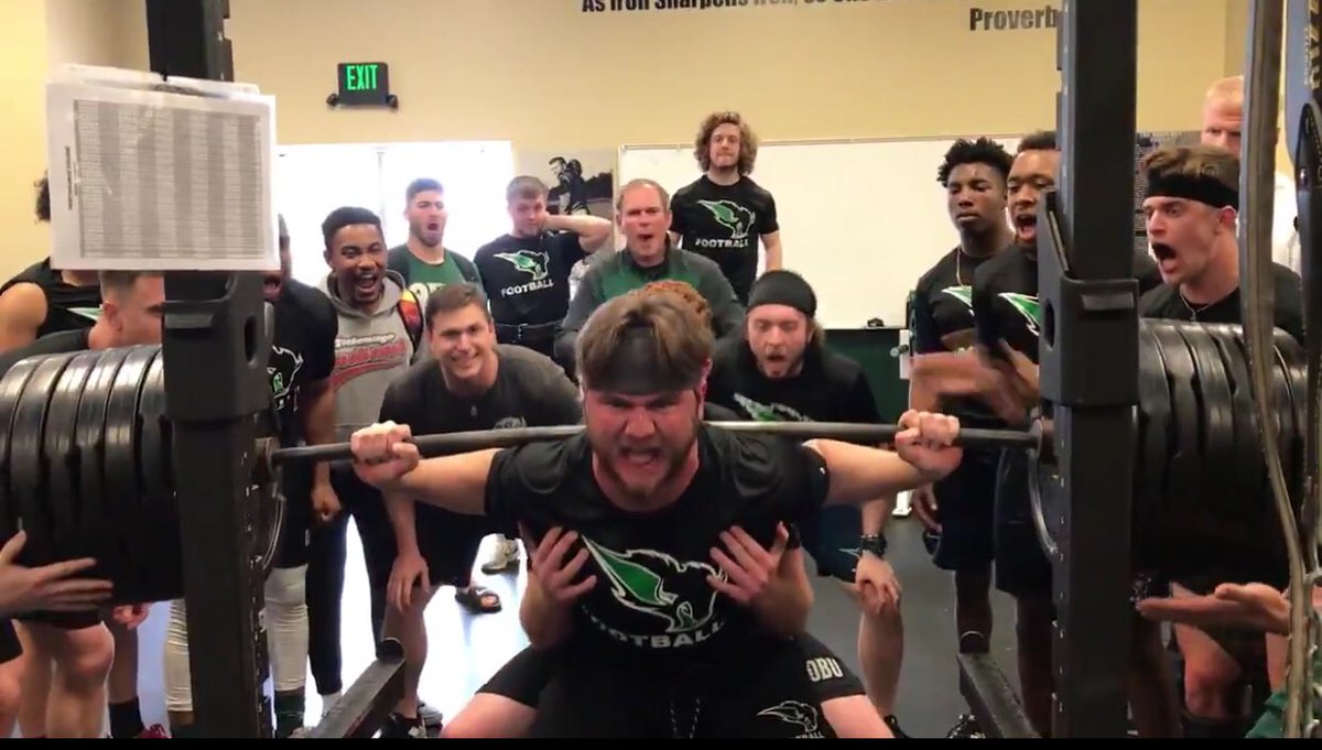 Mom2bcgo's tweet photo. @Blake_Hogan_ breaking team SQUAT records lifting 685 lbs 💪🏼 https://t.co/mVs1ppPyjG