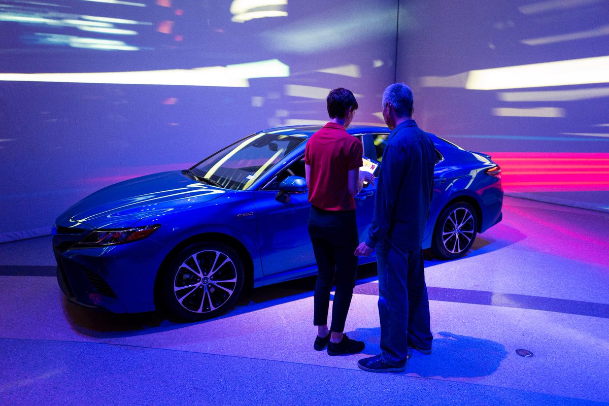 Toyota's tweet photo. Rethink Hybrid - it's futuristic, adventurous and FUN! Want to check out the whole lineup of Hybrid vehicles? Take a look at the experiences that our LA friends are going through at the #ToyotaCARnival! More info at https://t.co/R9O9F88eT1 #LetsGoPlaces https://t.co/CQ5ageOKqL