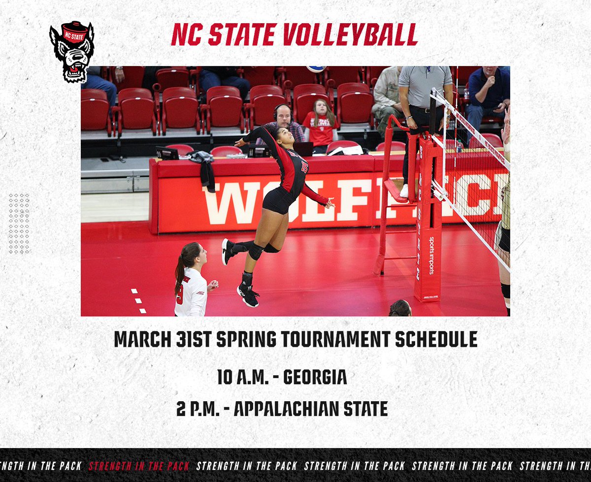 PackVball's tweet photo. #PackVB is back in action this weekend with its 2β£nd home Spring Tournament on Sunday, we'll play βοΈΒ matches and the schedule is ‡οΈ
π - https://t.co/n6yrJ7HSX9
#GoPack πΊπ https://t.co/R2Oi02tEFh