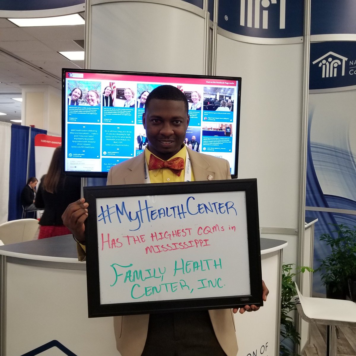 kjpatel02's tweet photo. Fun times at the @NACHC Expo Hall! Come by and share your #MyHealthCenter story! #NACHC19PI https://t.co/N7ndS0uorZ