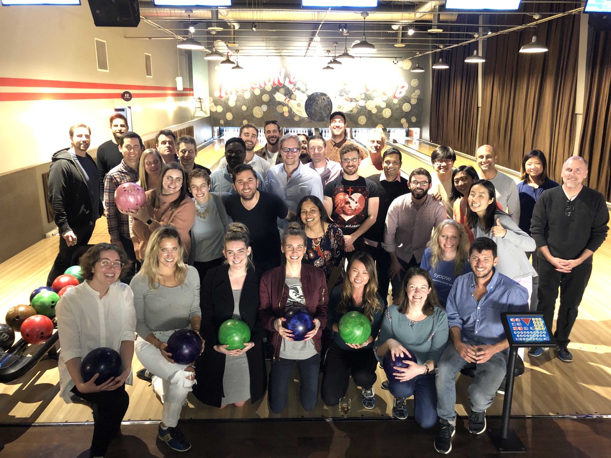 The San Francisco Syapse team bonded over bowling at <a href="/MissionBowling/">Mission Bowling Club</a> Club last night!