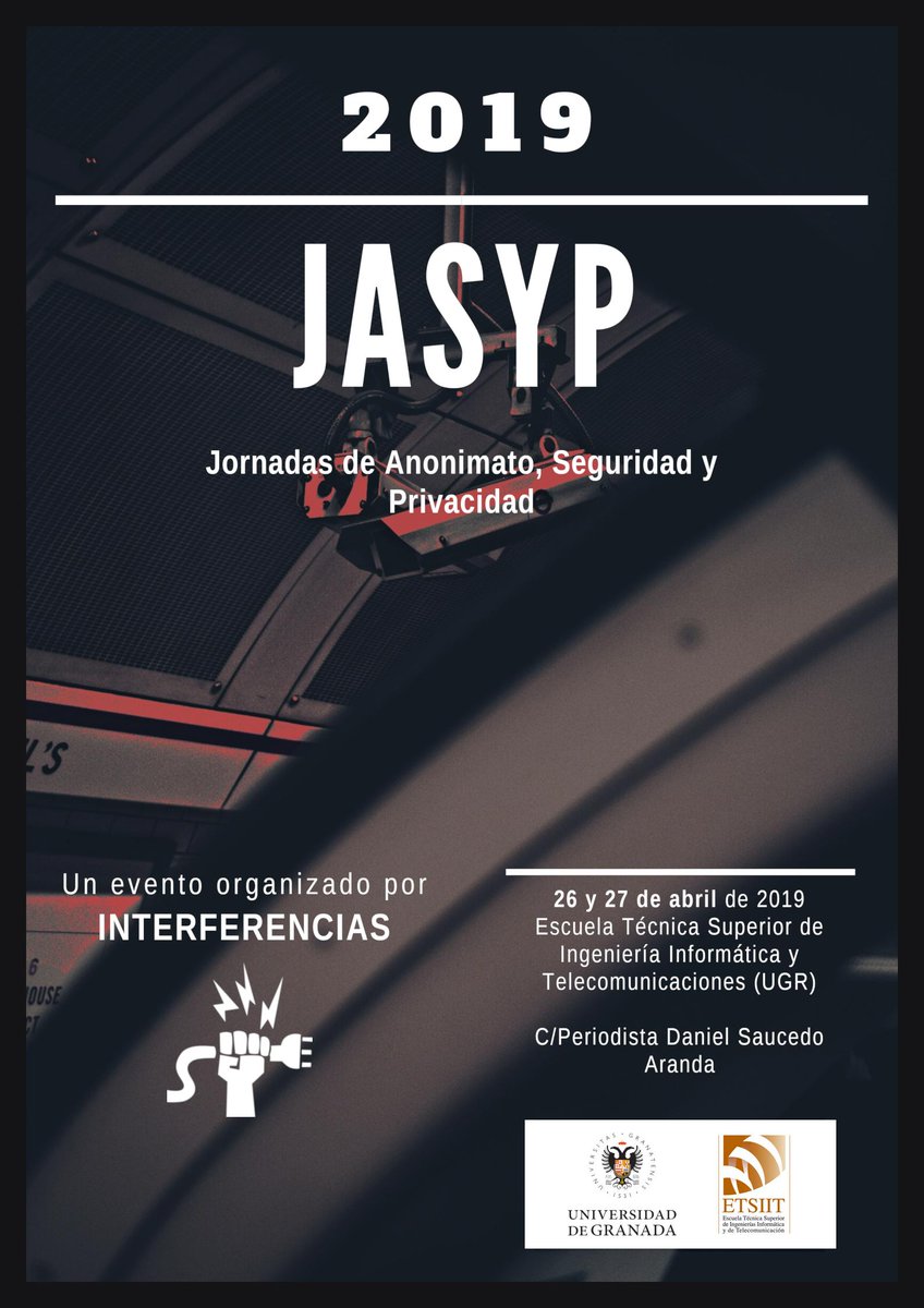 Inter_ferencias's tweet photo. Y otro año más... AQUÍ TENEMOS LAS #JASYP2019!!!

Podéis ver la información detallada de las jornadas de este año aquí: https://t.co/VgrPHe8pIF  

Nos vemos los días viernes 26 y sábado 27 de abril en @ETSIIT_UGR.

💻✊📣 https://t.co/d5qKHjNfI8