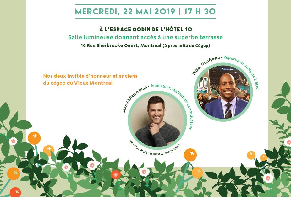FondationCVM's tweet photo. Jean-Philippe Dion et Didier Orméjuste, les deux invités d'honneur de notre soirée-bénéfice, seront présents le 22 mai prochain pour nous témoigner de l’importante signification que revêt leur passage au @cegepduvieuxmtl et comment celui-ci a influencé le cours de leur vie. https://t.co/IkVNS2fsYY