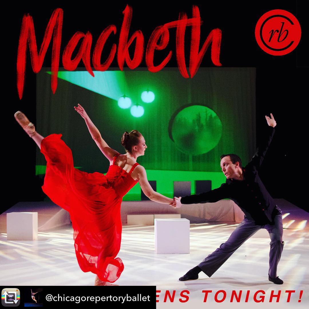 Today’s the day:
#Macbeth opens tonight at 7:30pm and runs thru Sunday!
#chicagorepertoryballet #dancethatdefieslabels #ballet #chicagoballet #chicagodance #chidance #balletdancer #chicagonightlife #dancers #balletdancer #pointe #ballerina #shakespeare #thescottishplay