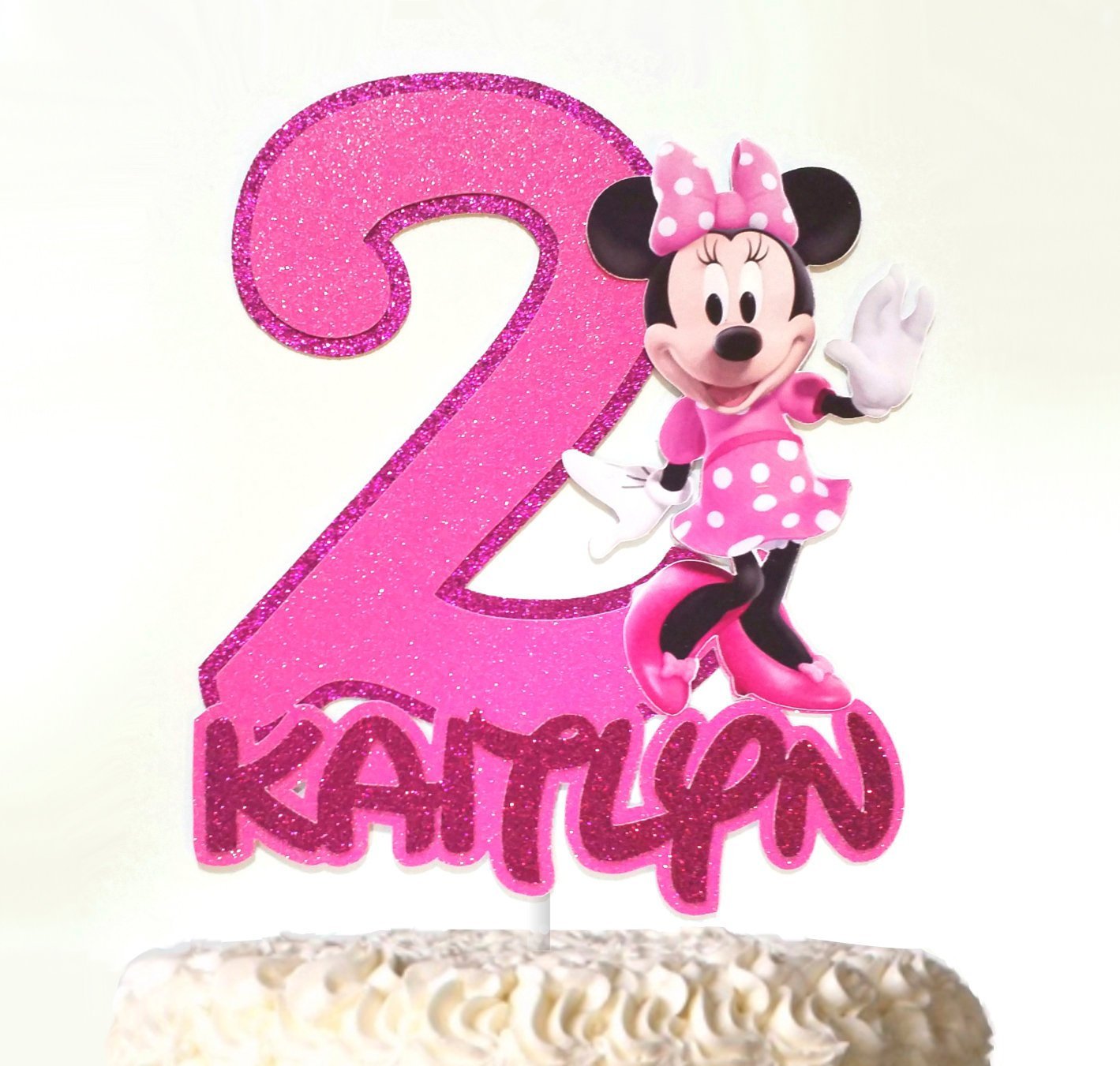 Handmade Minnie Mouse Cake Topper Minnie Mouse Cake Topper Pink
