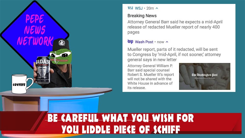 NetworkPepe's tweet photo. Even though by law, and to protect those not indicted, it has to be redacted; I'll bet money the house dems will try to spin it as collusion and obstruction by Barr... Predictable idiots
#StepDownSchiff
#StepDownSchiff 
#StepDownSchiff
#StepDownSchiff
#StepDownSchiff https://t.co/XUFkszUQJ2