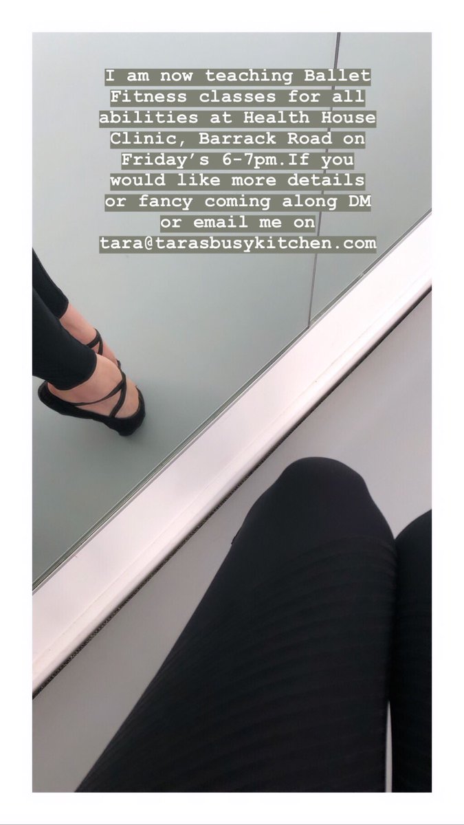 A new string to my bow. Adult Ballet Fitness classes at <a href="/healthhouseltd/">Rosie at Health House Clinic</a> every Friday from 6-7pm. A fun class incorporating exercises dancers use to keep flexible, toned and fit. I am more than just a foodie! I have nearly 20 years experience as a <a href="/RADheadquarters/">Royal Academy of Dance</a> ballet teacher!