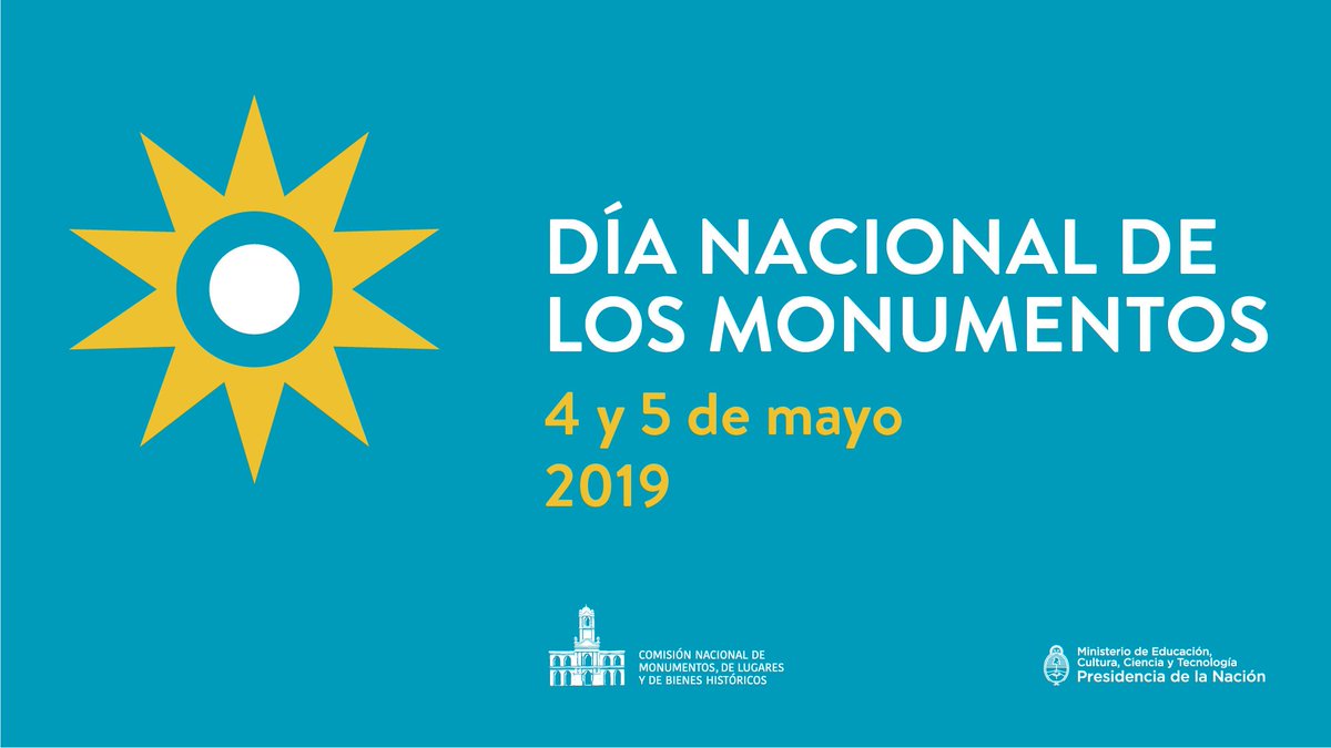 Falta cada vez menos para el #DiaNacionaldelosMonumentos 
Cientos de visitas, recorridos y actividades gratuitas en todo el país el 4 y 5 de Mayo! Más información en: argentina.gob.ar/cultura/monume…