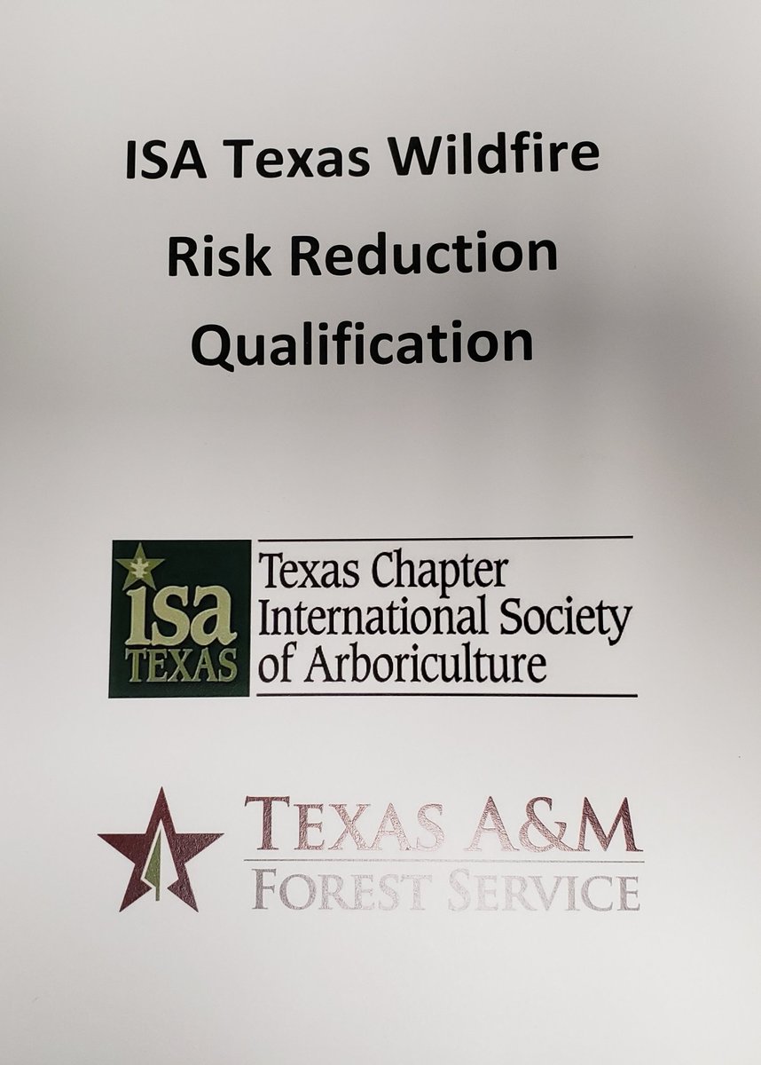 DSVandergriff's tweet photo. Thank you #ISATexas for a great educational program! Proud to be #ISATexasWildfireRiskReductionQualified !  Hope to bring this to #IsaSouthernChapter . https://t.co/QEPJQRA6dE