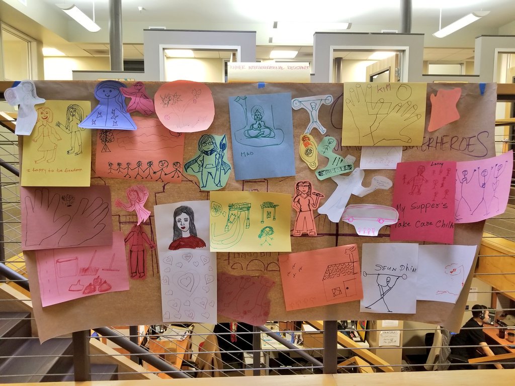 kevinchlo's tweet photo. Maria from @ASPIREJustice asked Khmer elders to draw their superpowers.

These included caring for children, and holding families together despite detention &amp; deportation.

ICE doesn't stand a chance.

#RefugeeResistance https://t.co/Obii4SS8a0