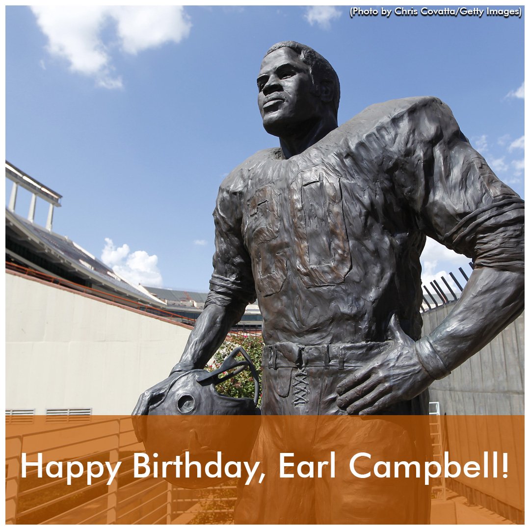 Happy birthday, Earl Campbell! The Longhorns legend and Pro Football Hall of Famer turns 64 today!  