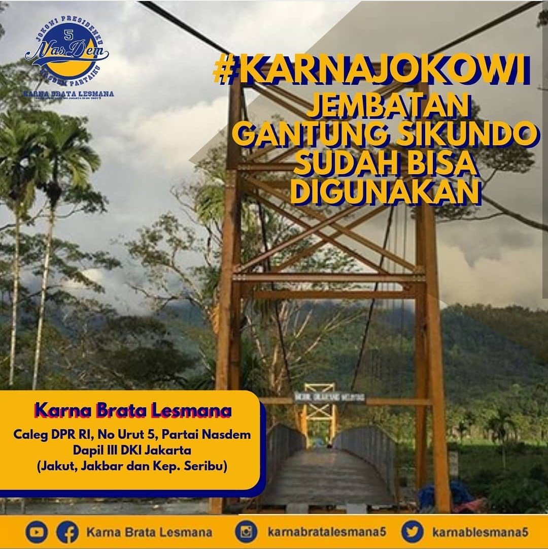 Jembatan sangat membantu di daerah pelosok #karnaJokowi
