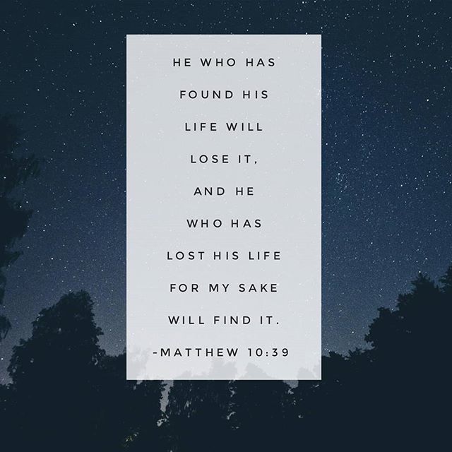 CommonTable's tweet photo. He who has found his life will lose it, and he who has lost his life for My sake will find it.

Matthew 10:39

#lent2019 #dailyreflections #lentendevotion #dailydevotional #2ndcommunion #found https://t.co/9Yh6njf1fc https://t.co/rtB7z4dCrS