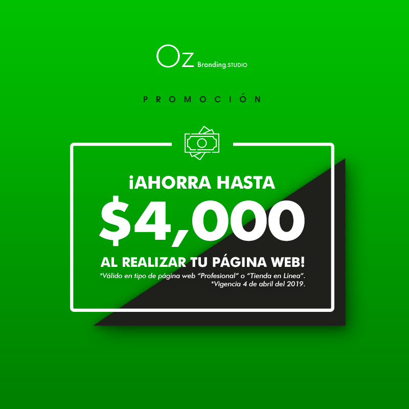 Aprovecha la promoción del mes y ahorra hasta $4,000 al contratar tu #páginaweb Profesional o Tienda en Línea. Ingresa a 👉ozbranding.studio y conoce lo que incluye tu servicio.
