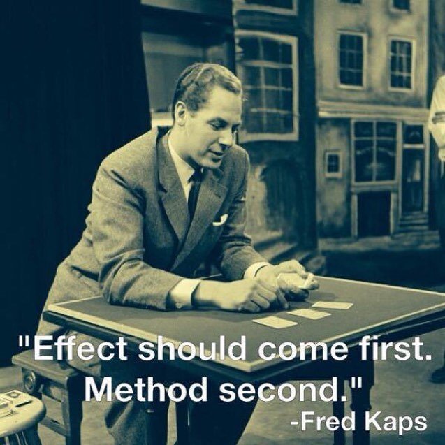 magiChampion's tweet photo. Thought for the day. If you are viewing this and don’t know much about Fred Kaps, take a minute to Google him. You can thank me later. #magician #farquharfun #shawnfarquhar #fredkaps #magictheory #thoughtoftheday https://t.co/MEOYr2JbdL https://t.co/dZf8AUXp4Z