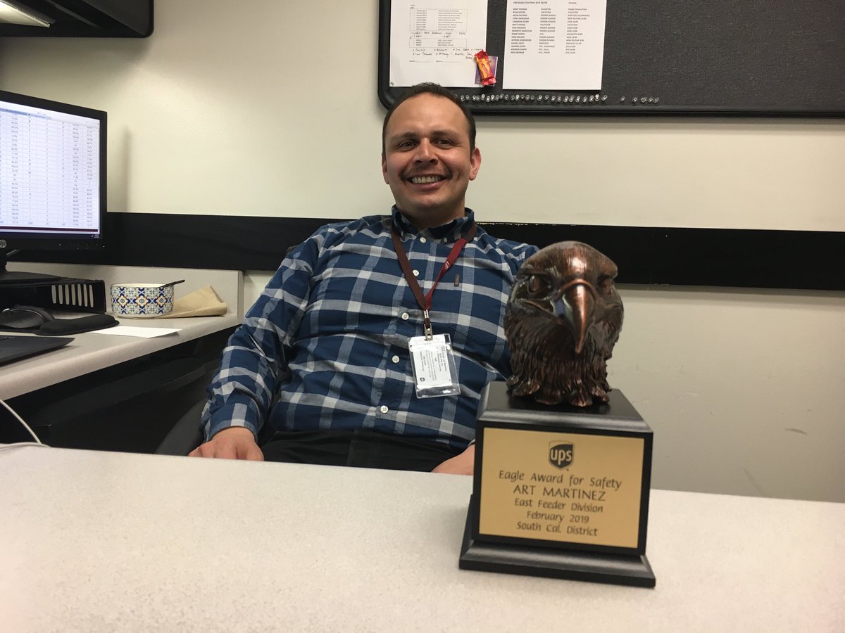 Congratulations to Art Martinez! February 2019 Eagle Award for Safety.