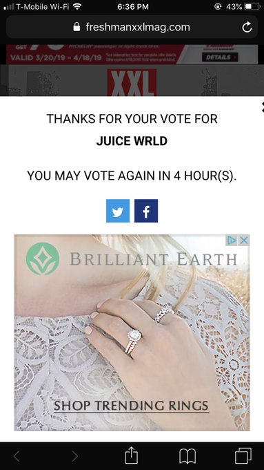 Great artists deserve great reward, @JuiceWorlddd been held you down bro, keep inspiring others and making<a class="tags" target="_blank" title="On Twitter" href="/?out=eyJ0eXAiOiJKV1QiLCJhbGciOiJIUzUxMiJ9.eyJpYXQiOjE3MjY2OTYzMzgsImlzcyI6InR3cG9ybnN0YXJzLmNvbSIsIm5iZiI6MTcyNjY5NjMzOCwiZXhwIjoxNzU4MjMyMzM4LCJyZWRpcmVjdF91cmwiOiJodHRwczovL3R3aXR0ZXIuY29tL0p1aWNlV29ybGRkZCJ9.ct7yYyeE4tY_1pbI94E4veNAGXC_zGu8eL1SQPs-iPjpAReB2eA-PzaFmy5Rast63Pz774Kpy8__LYpaiyI2Pw">@JuiceWorlddd</a><a href="/tag/juice4ever"class="tags"><span>#juice4ever</span></a>