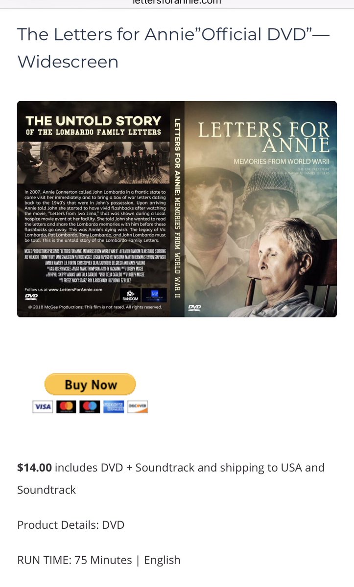 Letters2Annie's tweet photo. Get your signed copy of the DVD today at https://t.co/hR0rgAYGk3 #warfilm #ww2 #combat #army #navy #war #BookToMovie #connecticut #BB59 #battleship  #dvd https://t.co/PJVhLKS2ZE