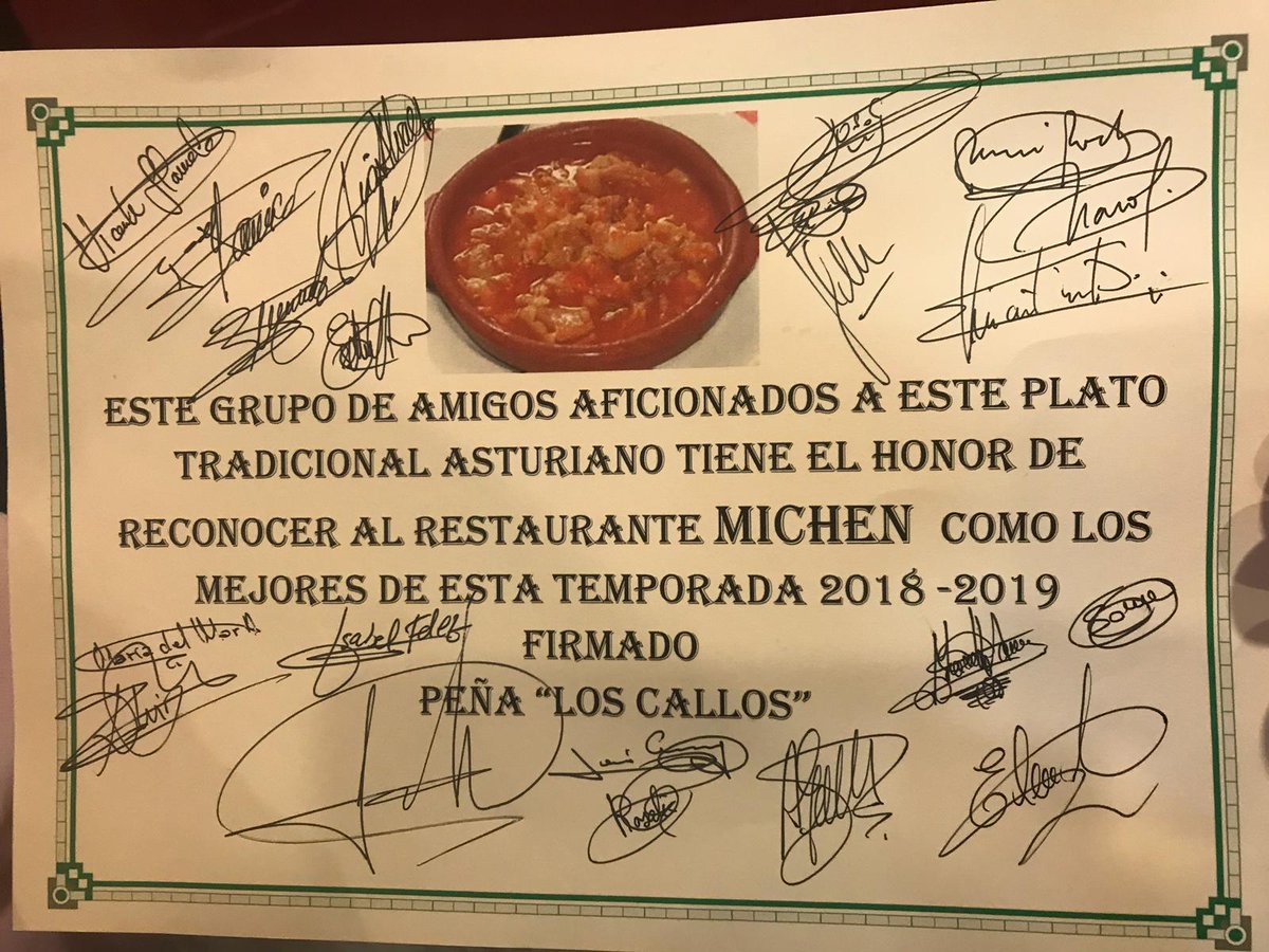 MichemVillabona's tweet photo. Hoy, emocionados con un grupo amante de los callos. De gala con el mandil que nos han regalado...Todo un honor #clientesamigos #michemapuestasegura https://t.co/vHNFgQVGYy