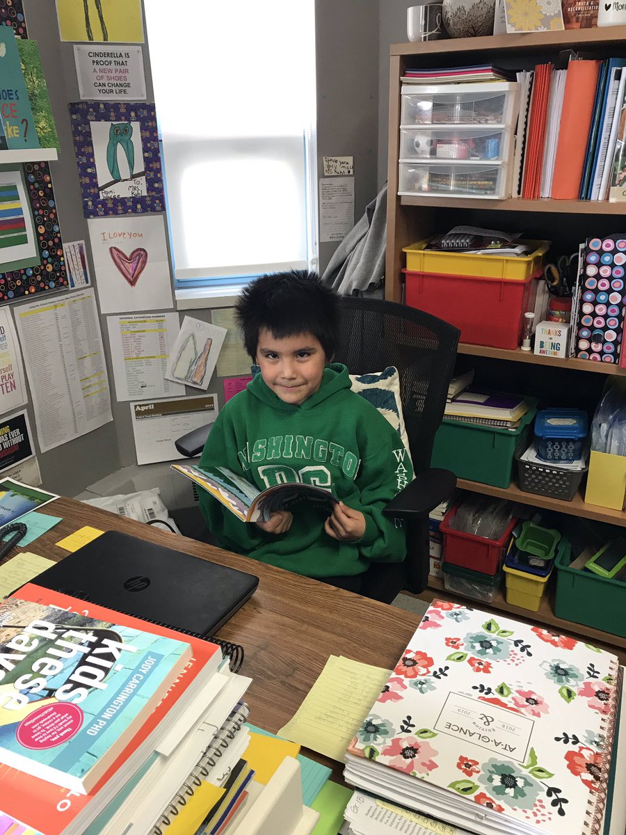 I’ve been replace by this guy!! Look at that smile-he was pretty excited to be sitting in the VP’s chair to read during WIN time #futureVP  #ProudVP #lskysd #thismademyday #readingengagement #WINtime