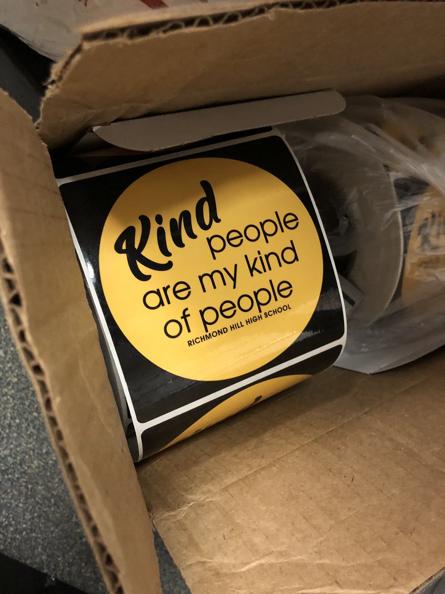 Look at the SWEET stickers we’ve got to hand out next week! Time to get your KIND on <a href="/RichmondHill_HS/">Richmond Hill High</a> 😍🤗