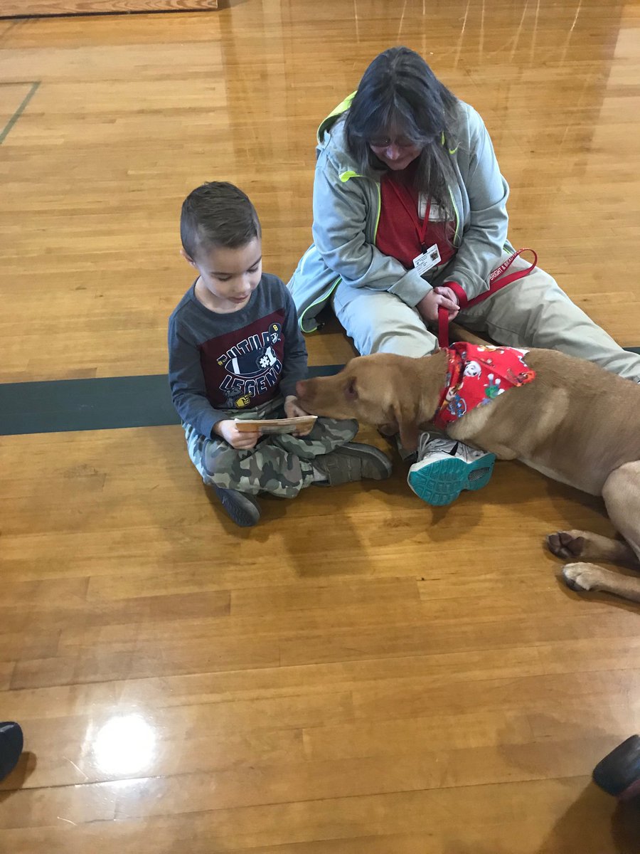 We loved reading to the Therapy Dogs and I am pretty sure the dogs loved us! 📚🐶❤️⁦<a href="/MillstonePS/">Millstone Primary</a>⁩