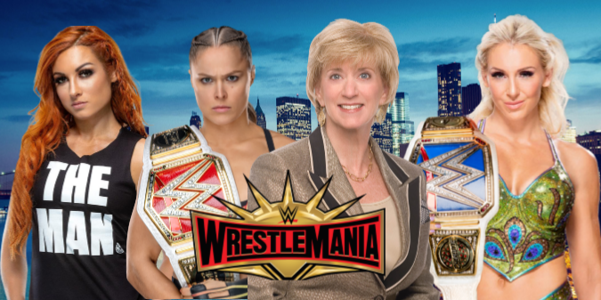 jkCallawayYAY's tweet photo. Linda McMahon, the head of the Small Business Administration, is planning to announce as soon as Friday that she’s stepping down.
You know what this means, right?!? #Fatal4Way #WrestleMania35 #MainEvent #UnificationMatch @BeckyLynchWWE @RondaRousey @SBALinda @MsCharlotteWWE @WWE https://t.co/AFHmYUJYsT