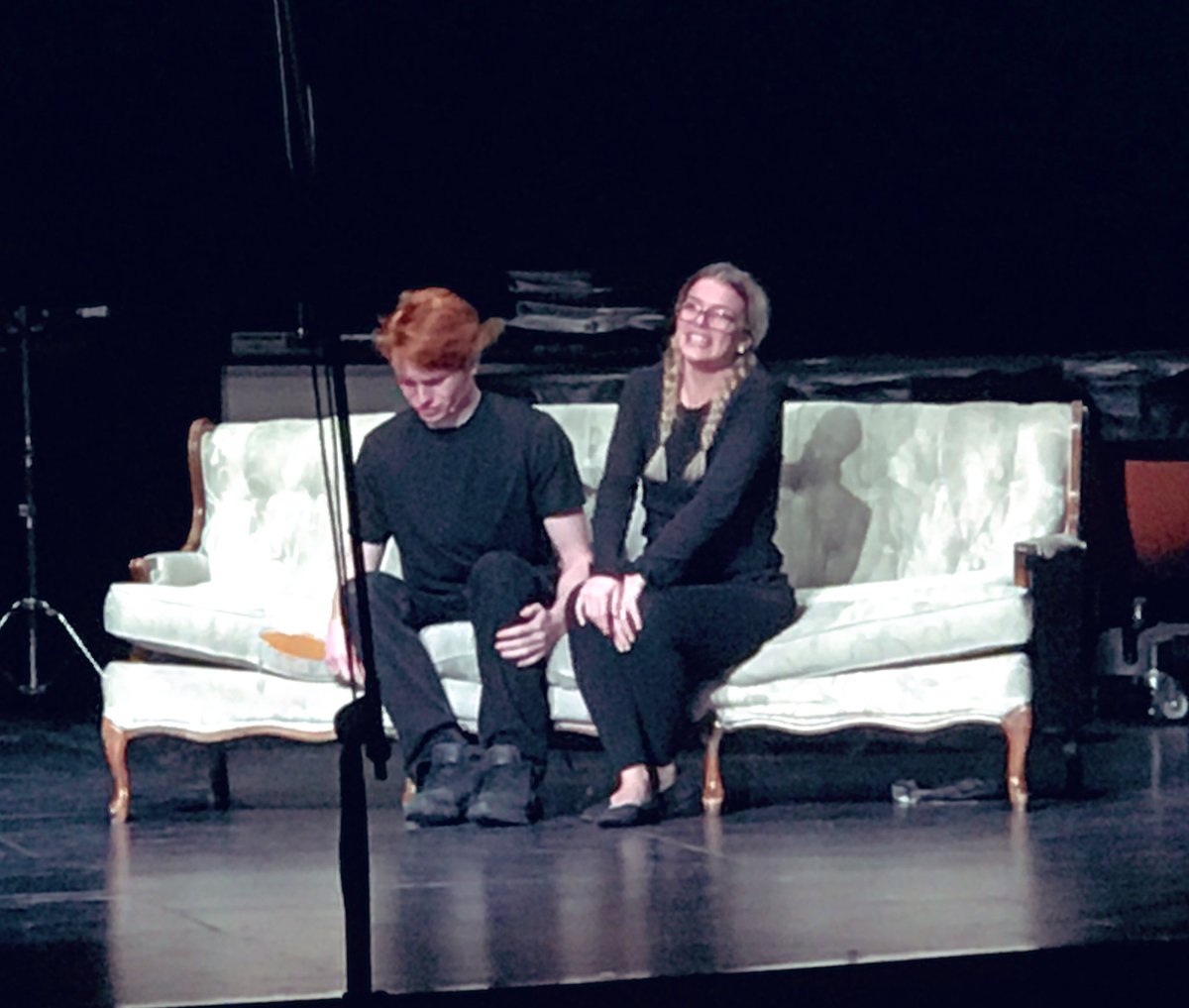 DHSTheatreDept's tweet photo. Adrian Madden &amp; Spencer Dayton performed a scene at the DHS Fine Arts Night that was directed by Michael Bowling. Outstanding job!!! I’m very proud of you all! 
@DHSTheatreDept @adrianmaddenn @Michaelbowl_ @Coach_Roop @Gingi174 https://t.co/3bxUQ1MLdh