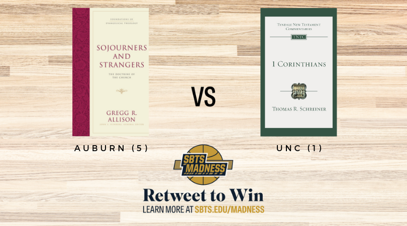 SBTSadmissions's tweet photo. Next up we have Gregg Allison with @crossway and @DrTomSchreiner with @ivpacademic! RT to win! 🤾 📕 https://t.co/U1Q1QUiSHp