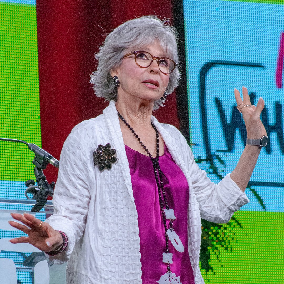 MM_Center's tweet photo. Triple threat @TheRitaMoreno took the stage today at the @baypathconf as the keynote speaker. All we can say is what a talent and an inspiration #baypathconf #MMCLive https://t.co/QCQwbqPUib