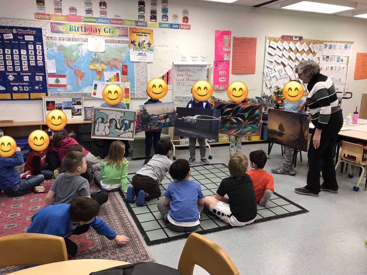 Thanks to <a href="/NatGalleryCan/">National Gallery of Canada</a> for coming in to talk to us today about some of the different works on display at the gallery. We shared what these works made us feel. We talked about how art allows different people to experience different emotions. 👩🏽‍🎨👨🏻‍🎨 #ocdsb #ArtTalks
