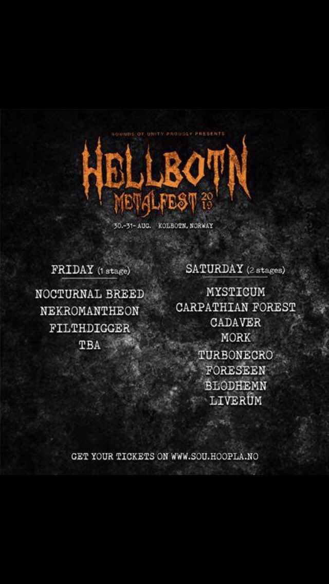 hellbotn's tweet image. Line-up Hellbotn Metalfest 2019