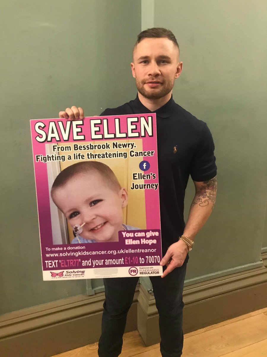 Huge thanks to @RealCFrampton for your support, we know you do so much to help kids with cancer. A real champ👊 in and out of the ring. Thanks Carl #thejackal #carlframpton #kickingcancersbutt