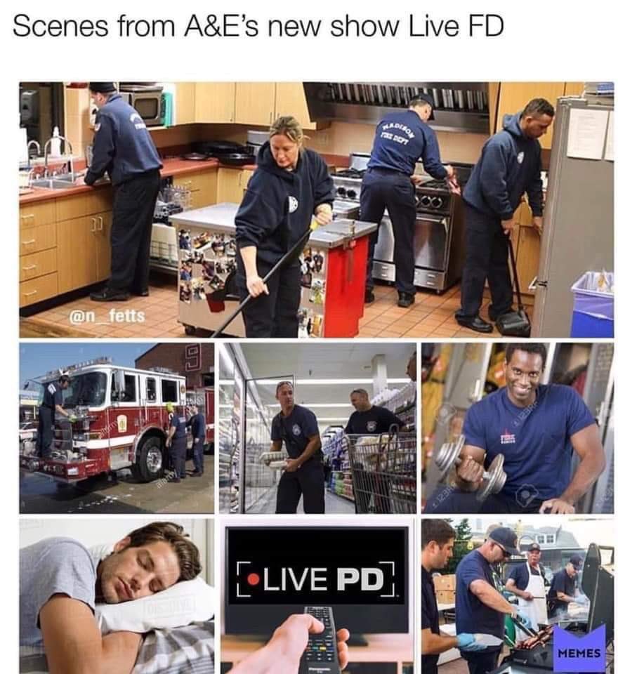 KClicque's tweet photo. Thank goodness #LivePD is back. I was afraid we were going to have to start watching #LiveFD....(it’s a joke folks don’t get mad) https://t.co/1VHBX7Y7i3