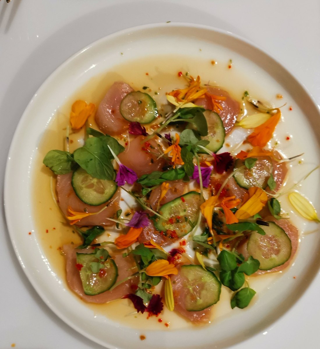 Luke Hamachi Crudo Nam Pla Appetizer At Pop Up Restaurant Luke by @cheftoben at <a href="/gracevenueTO/">Grace Venue</a> #Toronto #popuprestaurant #foodie #food #TorontoEats #asiancuisine