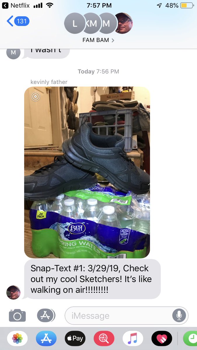 pibispibb's tweet photo. My dad doesn’t Snapchat... so to stay ahead of the game he “snap-texts”. There’s no app just a special format you have to use for it to be recognized as a “snap-text” https://t.co/bsOhJyqTOW