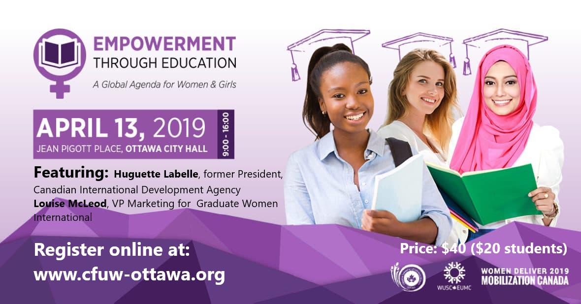 Join us in discussion on the challenges and solutions to education for women and girls around the world. For more information and to register: cfuw-ottawa.org/event-3276186 This event is open to the public so please invite your friends to join you.