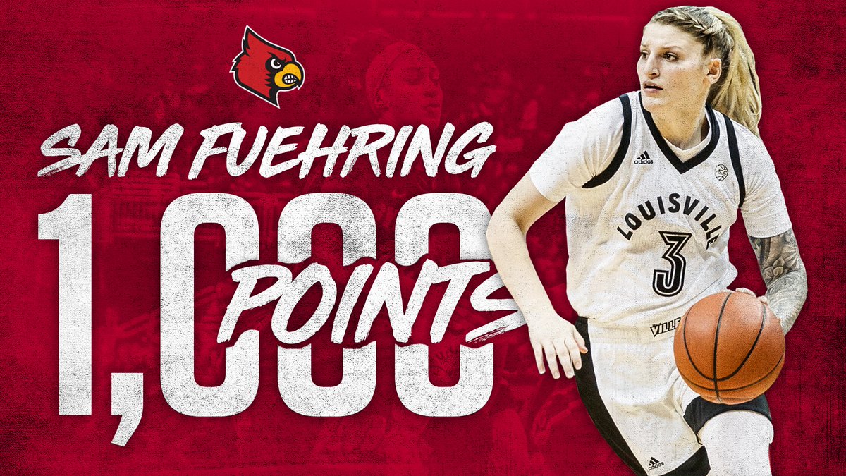 LouisvilleWBB's tweet photo. .@SamFuehring joins the 1️⃣,0️⃣0️⃣0️⃣-point club.

Congrats, Sam! https://t.co/laESCl1DdU