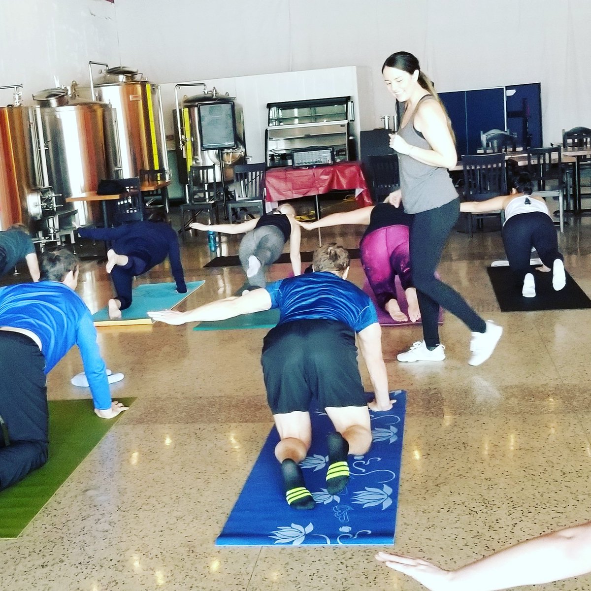 HighParkBrewery's tweet photo. Pilates and pints at 11am tomorrow, March 30th, with Shawn from @RetrofitPilates. $25 at the door provides an hour of Pilates plus a pint of your choice at the end.
#pilates #PilatesAndPints #OntCraftBeer #beer #BeerWithPurpose #bcorpcertified #bcorpcanada #BranchOut https://t.co/UYZITGc2eg