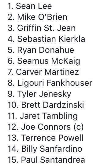 WNERugby's tweet photo. Here’s the starting 15 for tomorrow matches. Let’s get after it gentlemen! https://t.co/DQWRpvfkSx