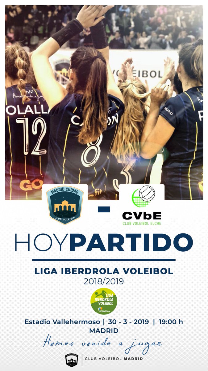 voleibolmadrid's tweet photo. 📣 HOY PARTIDO |
Liga Iberdrola de Voleibol
~ Última Jornada ~

🏐 Madrid Chamberí vs Elche
📅 Sábado 30 de marzo
⌚ 19:00 h (18:00 Grada de Animación)
🏟Estadio Vallehermoso
📺 Streaming en directo➡https://t.co/XG2oTfUGxU

¡UN ÚLTIMO ALIENTO!
¡VAMOS, MADRID!
#hemosvenidoajugar https://t.co/yjaaemGNfk