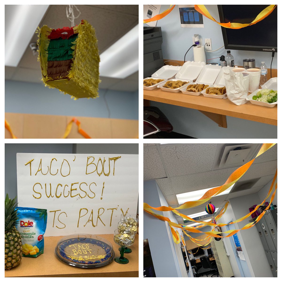 CedarHillCor's tweet photo. Taco party at Cedar Hill today! Work hard and party harder 😉 Celebrated all the success around Directv Now ! Thank you @valphillips 🌮 @LisaKLuff   @AnthonyMofNTX  #BadGuys https://t.co/xV4KEQk5xK