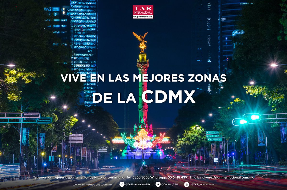 contac_TAR's tweet photo. Vive en las mejores zonas de la CDMX, descubre los departamentos en venta y renta que tenemos para ti.

Informes con Clara Álvarez
Tel: 53503050 
WhatsApp: 5554184391
Email: c.alvarez@tarinternacional.com.mx

#cdmx #polanco #condesa #colroma #carso #nuevopolanco #parquelincoln https://t.co/CZ3j01XLFI