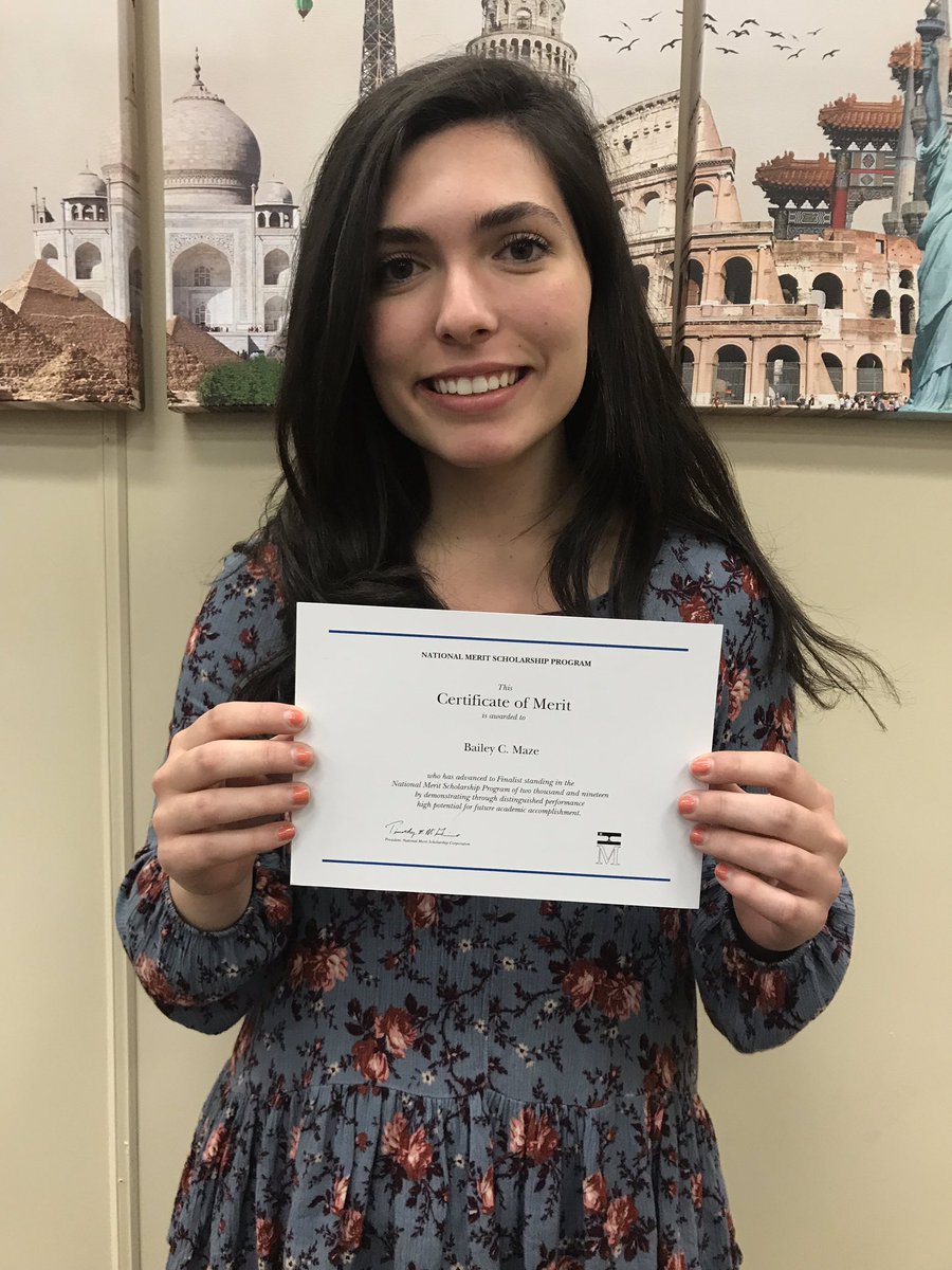 ArabHighSchool's tweet photo. Congratulations to Bailey Maze for being selected as a National Merit Scholarship Finalist! #WeRArab #ACSVision @ArabCitySchools https://t.co/alqeffZHtd