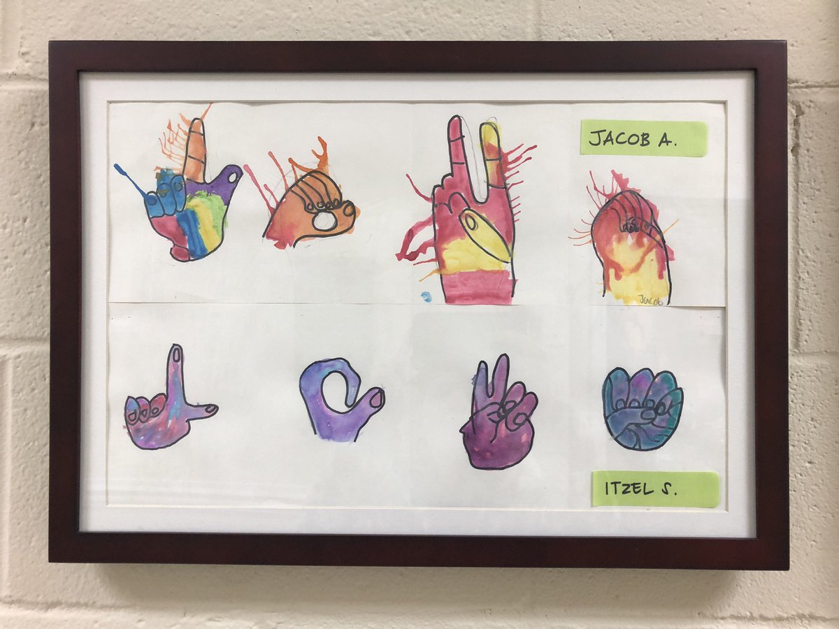 ECESArt's tweet image. - artwork is up! Go check it out during the month of April! 😊 @EastClaytonElem #exploringart #countyofficedisplay