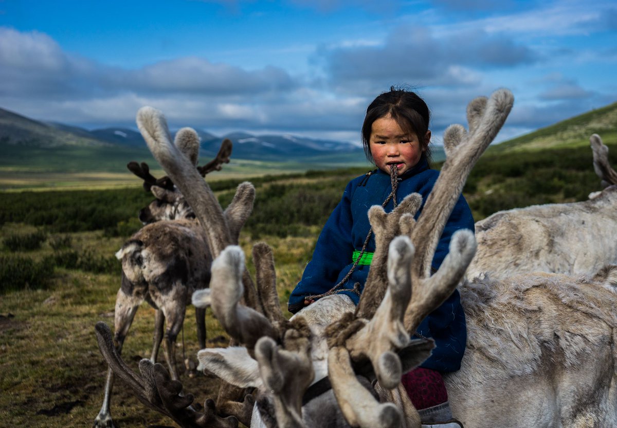 This girl was the 3-year-old #reindeer herder we hung out with when we horse trekked to visit the Tsaatan people in the north of #Mongolia. She’s more awesome than we’ll ever be! #travel #travelling #seemongolia #visitmongolia